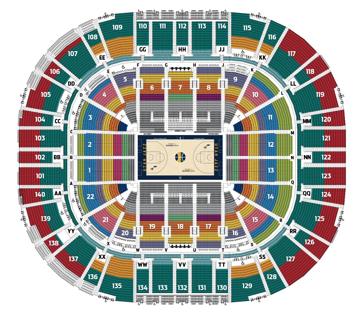 ◎NBAオールスター座席マップ