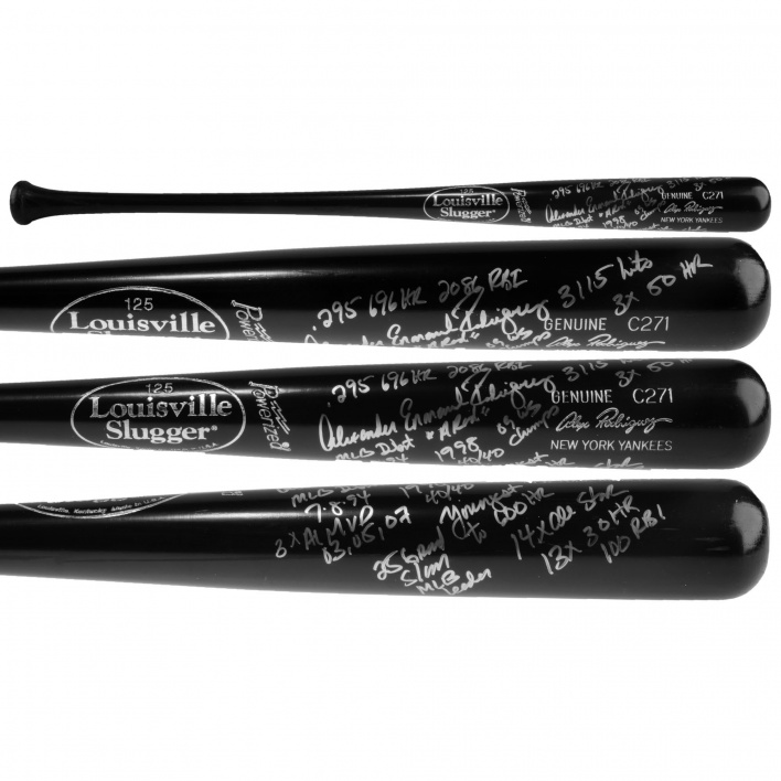 Alex Rodriguez Autographed Lewisville Game Model Bat [World limited 13][Framed]